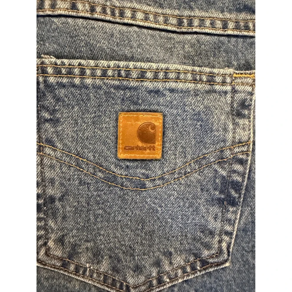 Carhartt B17 STW Jeans Mens 36x32 Blue Relaxed Fit Stonewash Denim Straight Leg